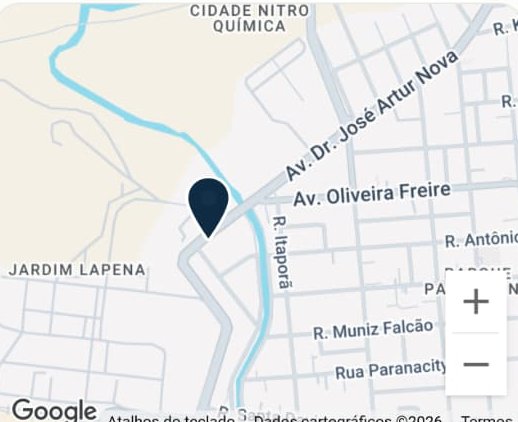 Mapa da região